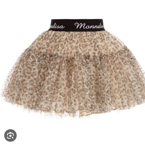 Monnalisa girls léopard tutu sz 6 skirt